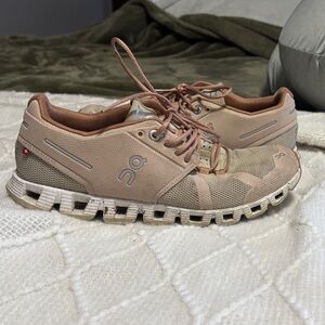 On Running Tan Athletic Shoes